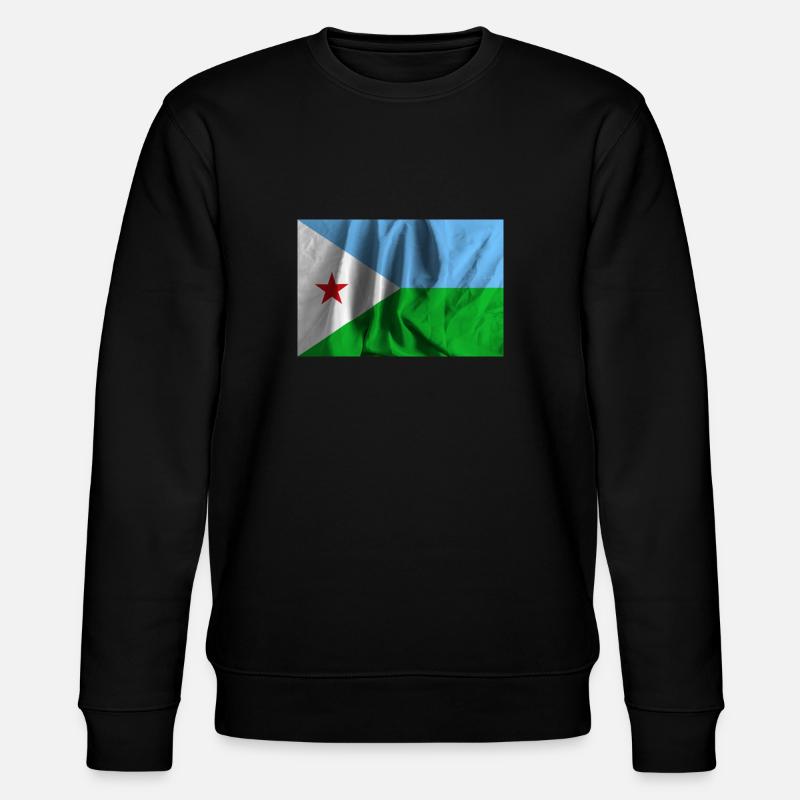 Dschibuti Flagge - Stanley/Stella Unisex Bio-Sweatshirt CHANGER  - Schwarz