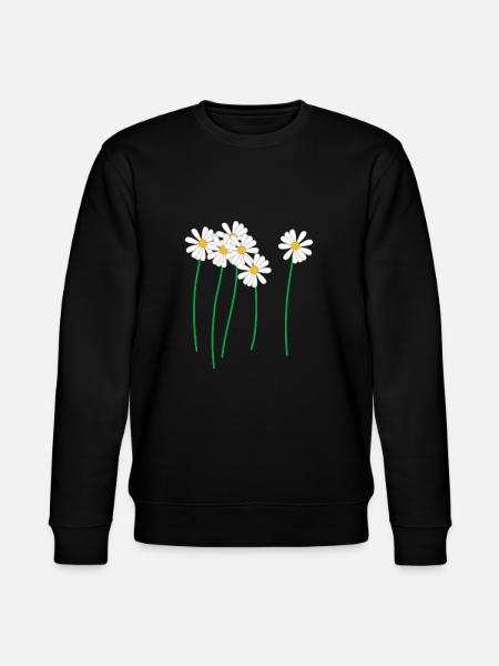 daisies - Stanley/Stella CHANGER Unisex Organic Sweatshirt - black