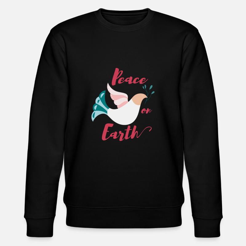 Weihnachten Taube Spruch - Stanley/Stella Unisex Bio-Sweatshirt CHANGER - Schwarz