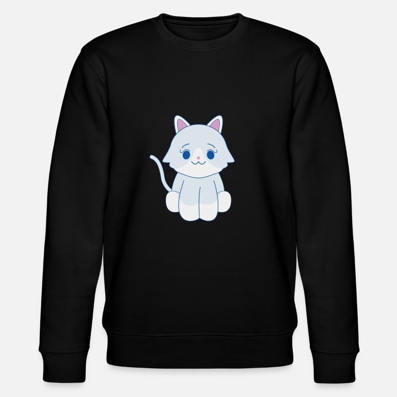 Chat blanc - Sweat bio CHANGER Stanley/Stella Unisexe - noir
