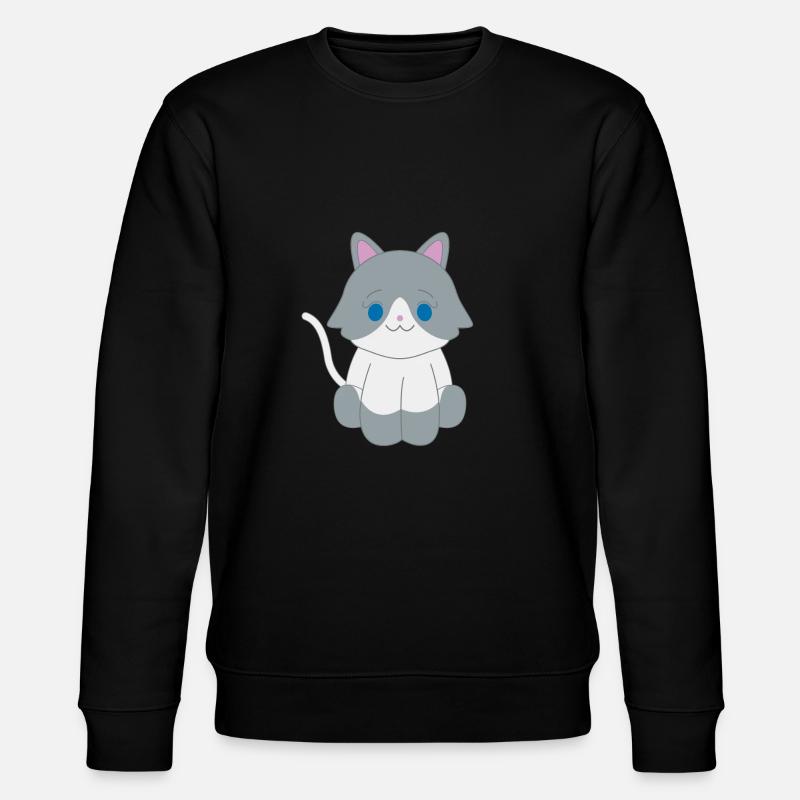 Chat gris et blanc - Sweat bio CHANGER Stanley/Stella Unisexe - noir
