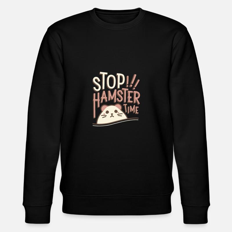 Hamster Time - Stanley/Stella Unisex Bio-Sweatshirt CHANGER  - Schwarz