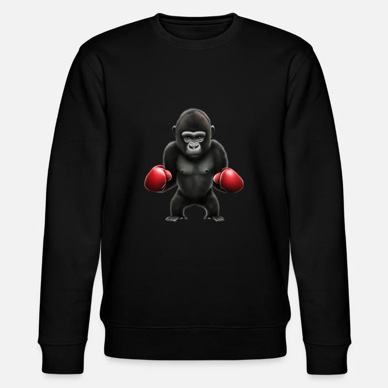 Boxer Gorilla - Stanley/Stella CHANGER Unisex Organic Sweatshirt - black
