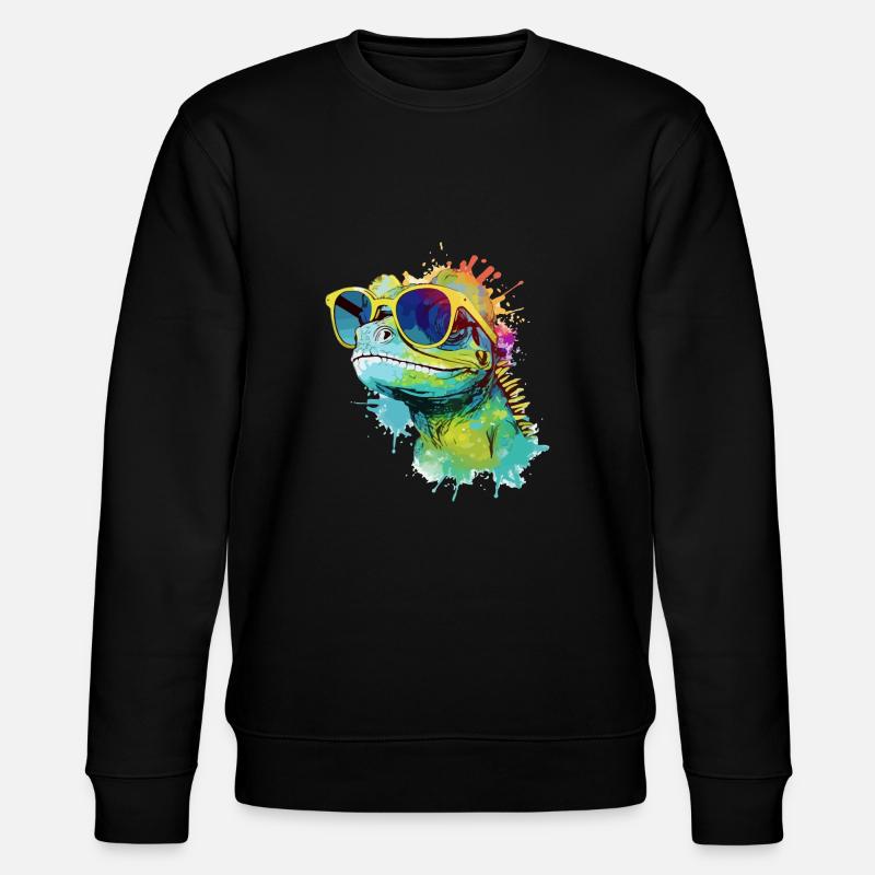 Doko the lizard - Stanley/Stella CHANGER Unisex Organic Sweatshirt - black