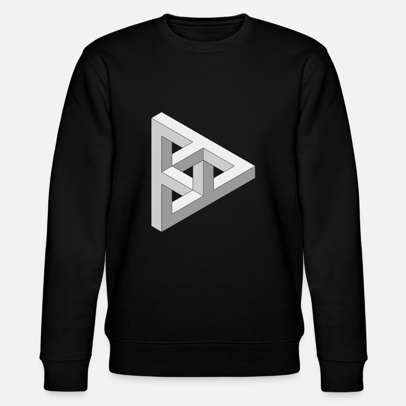 Unmögliche 3D Figur - Stanley/Stella Unisex Bio-Sweatshirt CHANGER  - Schwarz