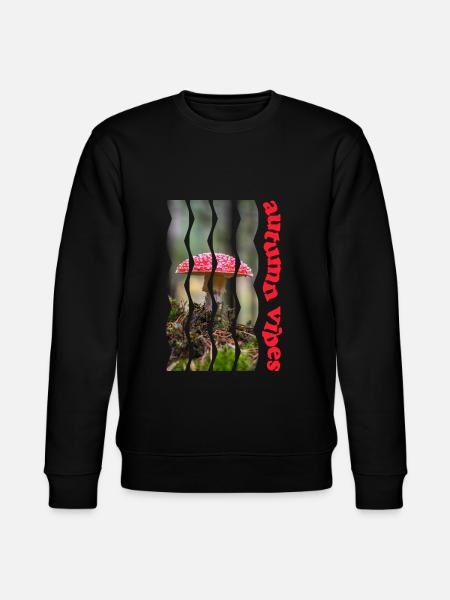 autumn 61 fly agaric - Stanley/Stella CHANGER Unisex Organic Sweatshirt - black