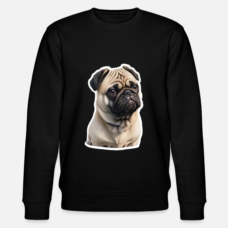 Mops - Stanley/Stella Unisex Bio-Sweatshirt CHANGER  - Schwarz