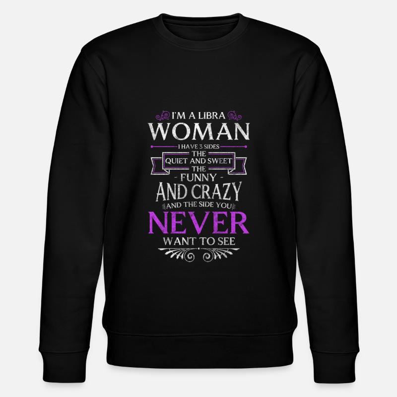 Waage Sternbild September Konstellation - Stanley/Stella Unisex Bio-Sweatshirt CHANGER  - Schwarz