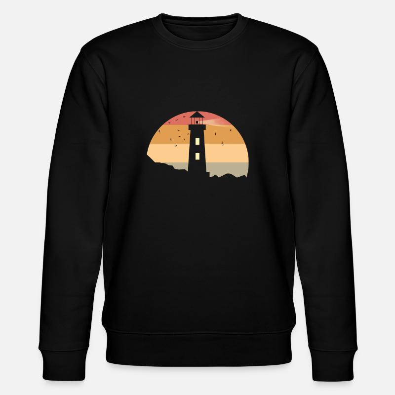 Phare,Phare dans la mer - Sweat bio CHANGER Stanley/Stella Unisexe - noir