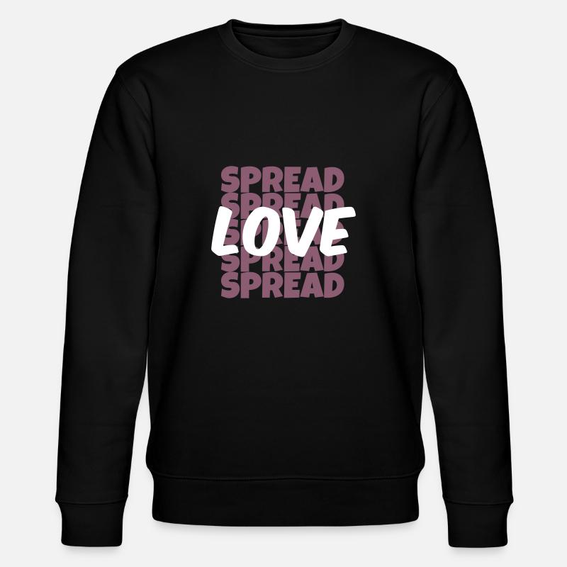 Spread Love Shirt Design - Stanley/Stella Unisex Bio-Sweatshirt CHANGER  - Schwarz