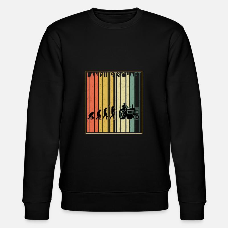 Traktor Shirt · Landwirtschaft · Evolution - Stanley/Stella Unisex Bio-Sweatshirt CHANGER  - Schwarz