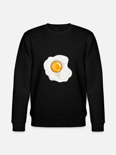 Œuf au plat jaune d'oeuf blanc d'oeuf - Sweat bio CHANGER Stanley/Stella Unisexe - noir