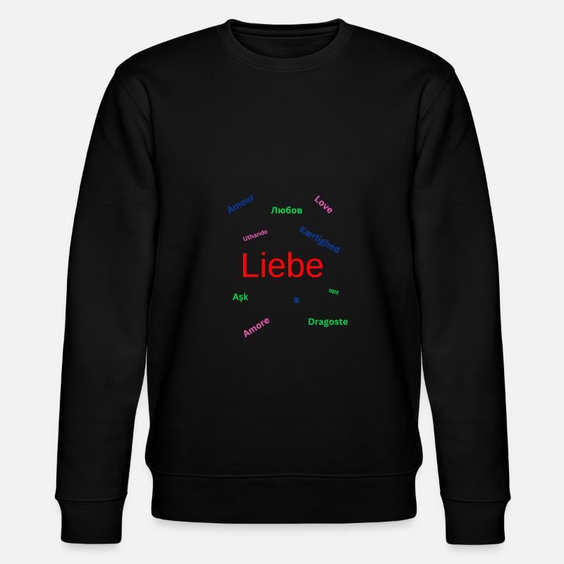 Liebe - Stanley/Stella Unisex Bio-Sweatshirt CHANGER  - Schwarz