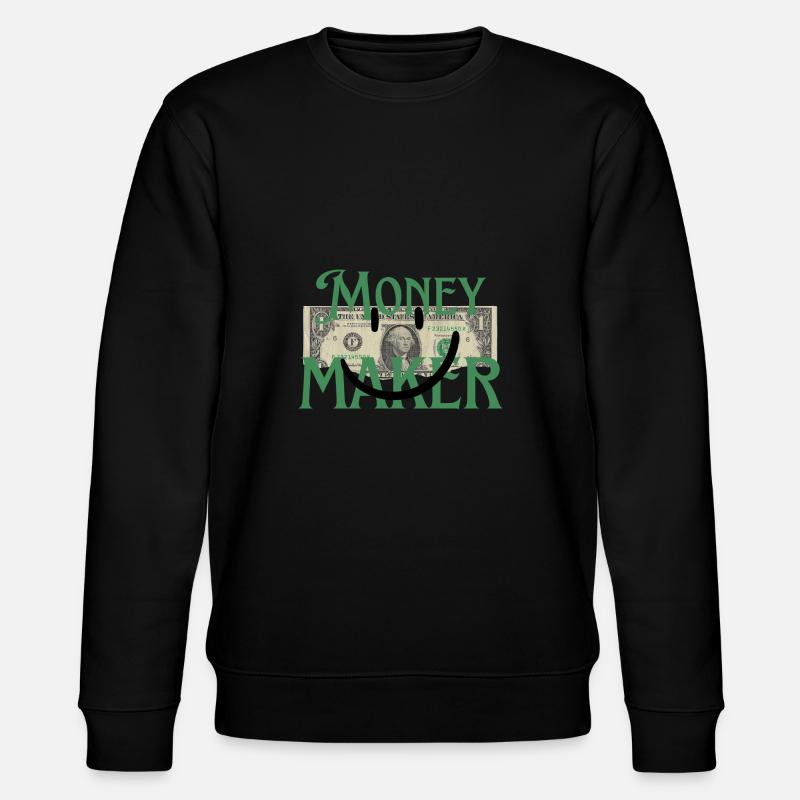 MONEY MAKER - Stanley/Stella Unisex Bio-Sweatshirt CHANGER  - Schwarz