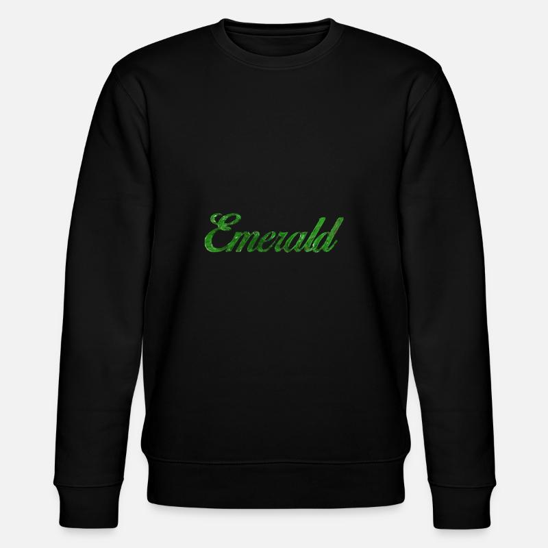 Emerald Stylized Text - Stanley/Stella CHANGER Unisex Organic Sweatshirt - black