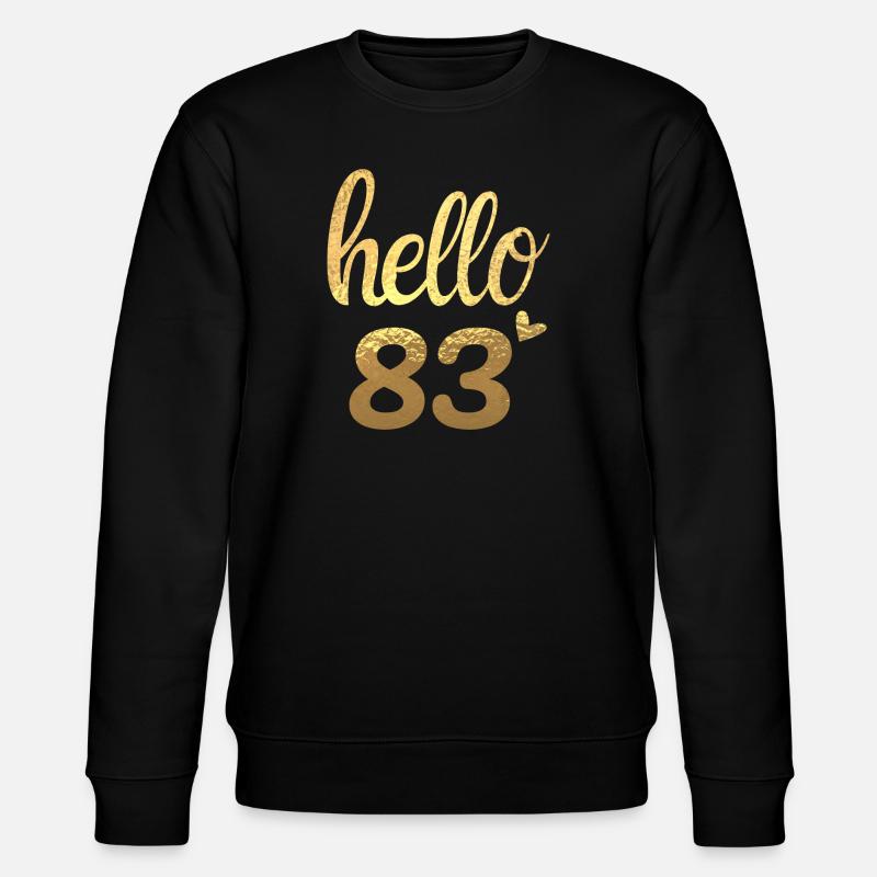 Hello 83 doré - Sweat bio CHANGER Stanley/Stella Unisexe - noir