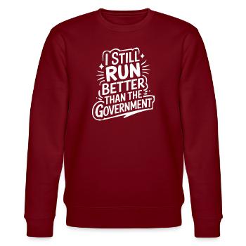 Amputation Behinderung - Stanley/Stella Unisex Bio-Sweatshirt CHANGER  - Burgunderrot - Vorne - Nik (191cm) & Marisol (170cm)