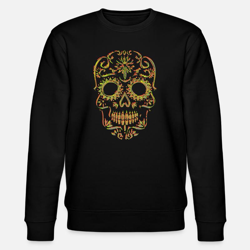 Totenkopf Skull Schädel - Stanley/Stella Unisex Bio-Sweatshirt CHANGER  - Schwarz