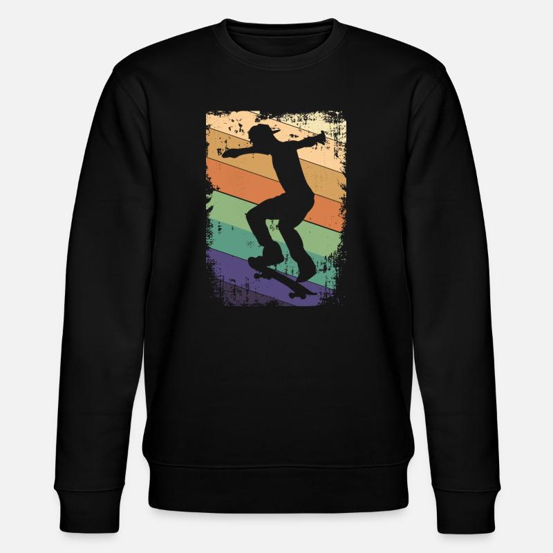 Skater Skateboard - Sweat bio CHANGER Stanley/Stella Unisexe - noir