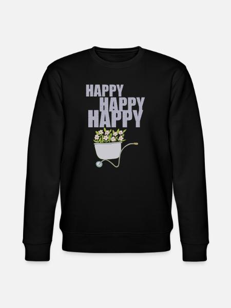 WHEELBARROWS HAPPY - Stanley/Stella CHANGER Unisex Organic Sweatshirt - black