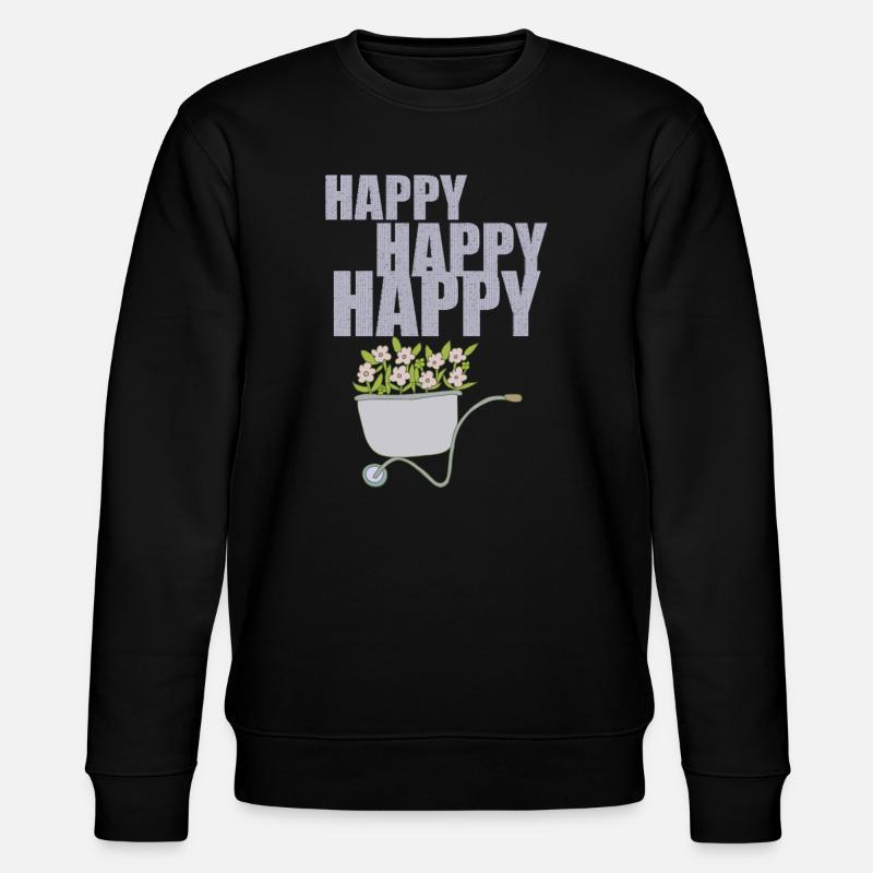 SCHUBKARREN HAPPY - Stanley/Stella Unisex Bio-Sweatshirt CHANGER  - Schwarz