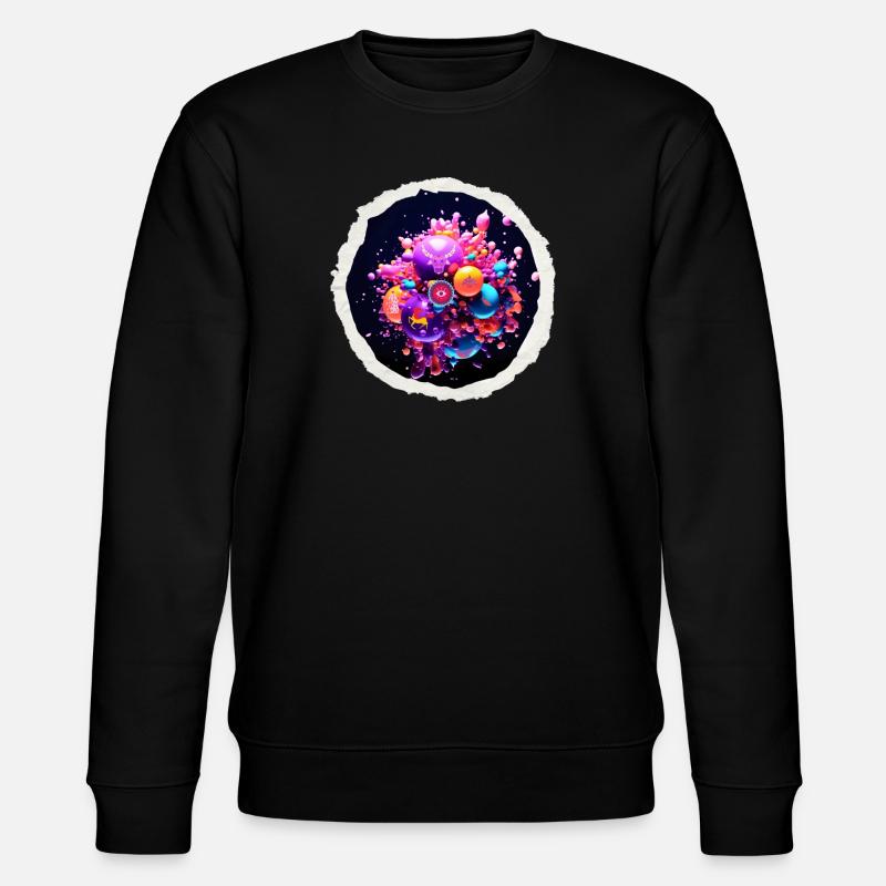 Cosmic funky bubbles - Stanley/Stella CHANGER Unisex Organic Sweatshirt - black
