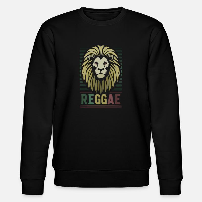 Reggae-Musik erobert den Löwen - Stanley/Stella Unisex Bio-Sweatshirt CHANGER - Schwarz