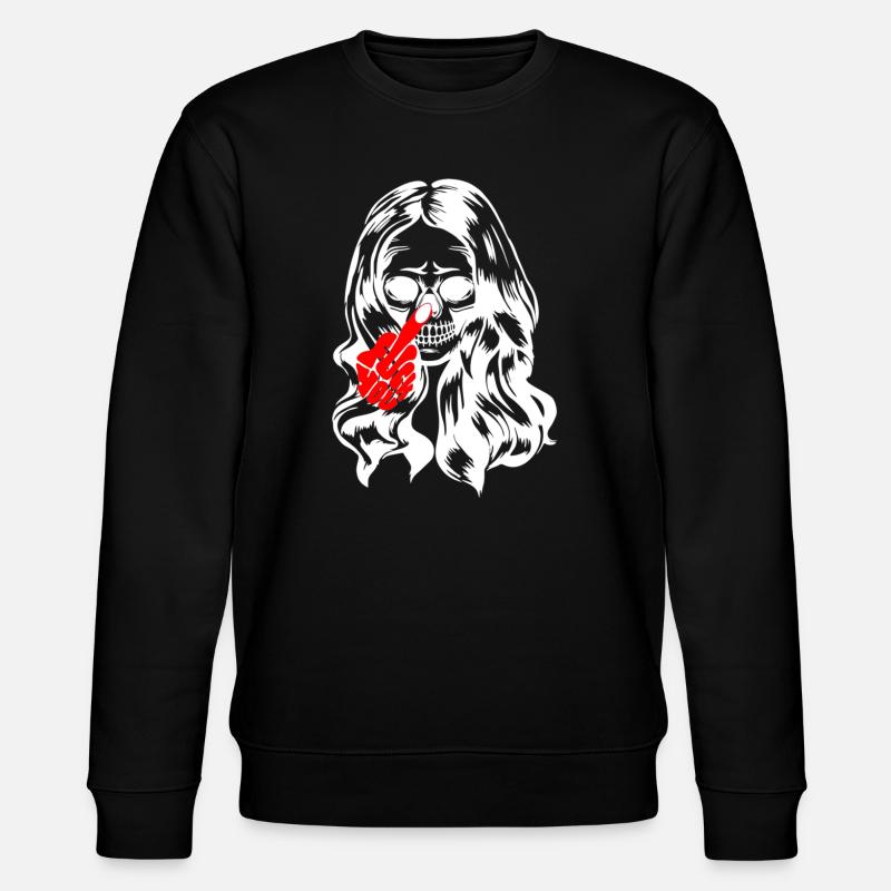 Coole Gothic Lady Skull - Stanley/Stella Unisex Bio-Sweatshirt CHANGER  - Schwarz