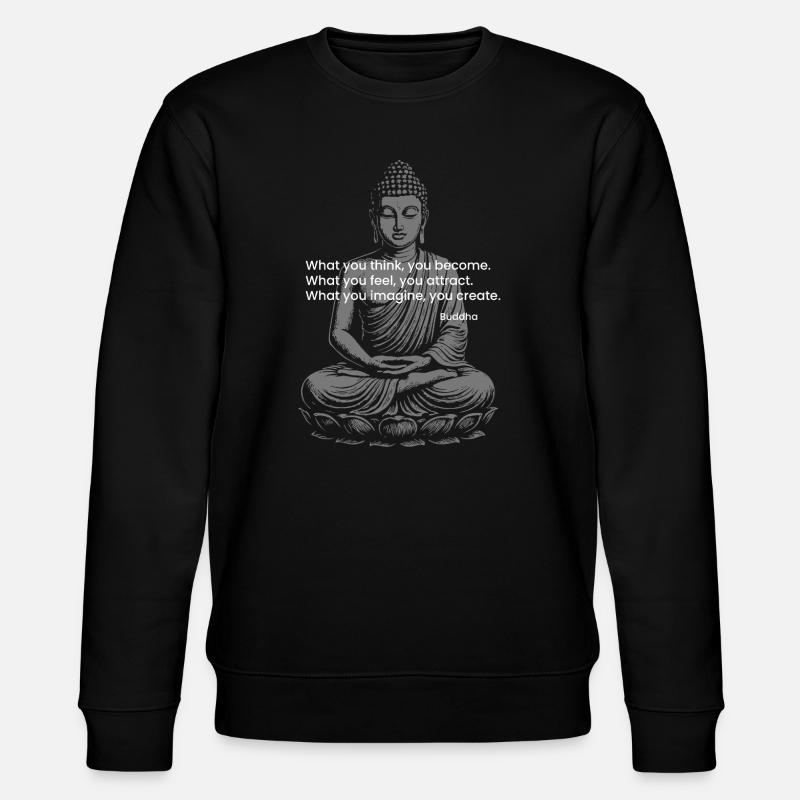Conception de méditation de Bouddha - Sweat bio CHANGER Stanley/Stella Unisexe - noir