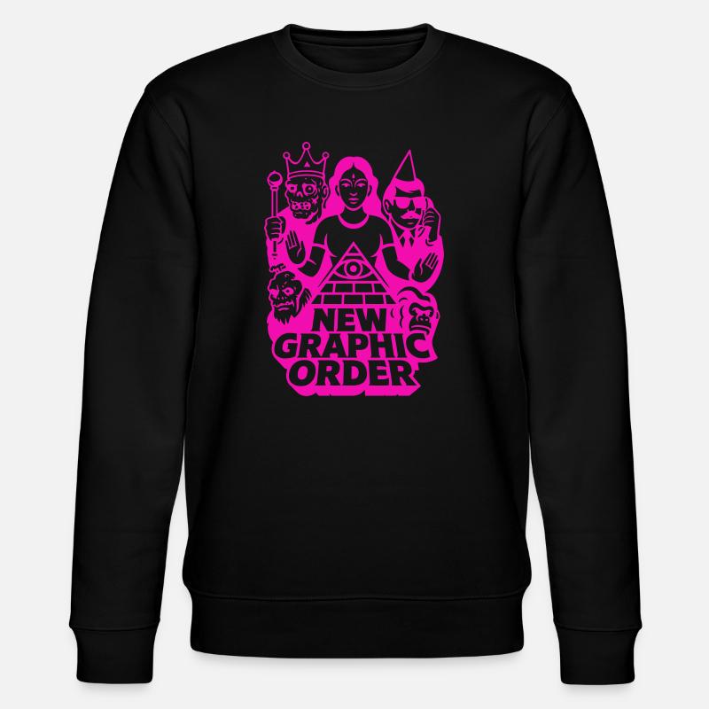 Nouvelle commande graphique Pulp Art rose - Sweat bio CHANGER Stanley/Stella Unisexe - noir