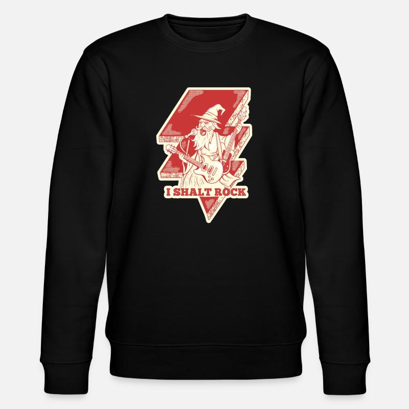 Magischer Rocker-Zauberer - Stanley/Stella Unisex Bio-Sweatshirt CHANGER  - Schwarz