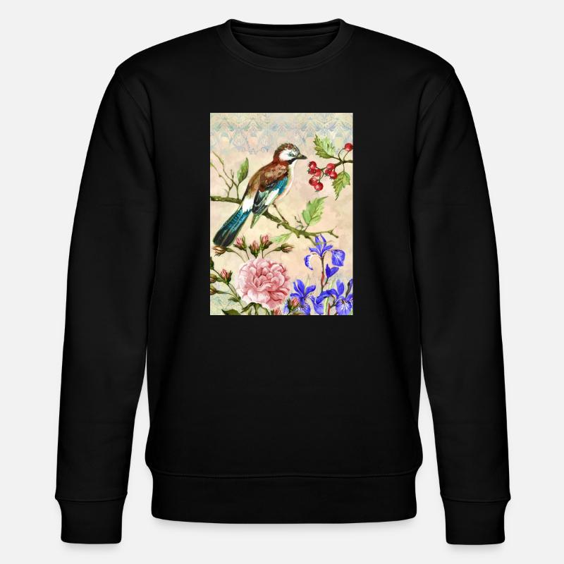 Bunter Vogel - Stanley/Stella Unisex Bio-Sweatshirt CHANGER  - Schwarz