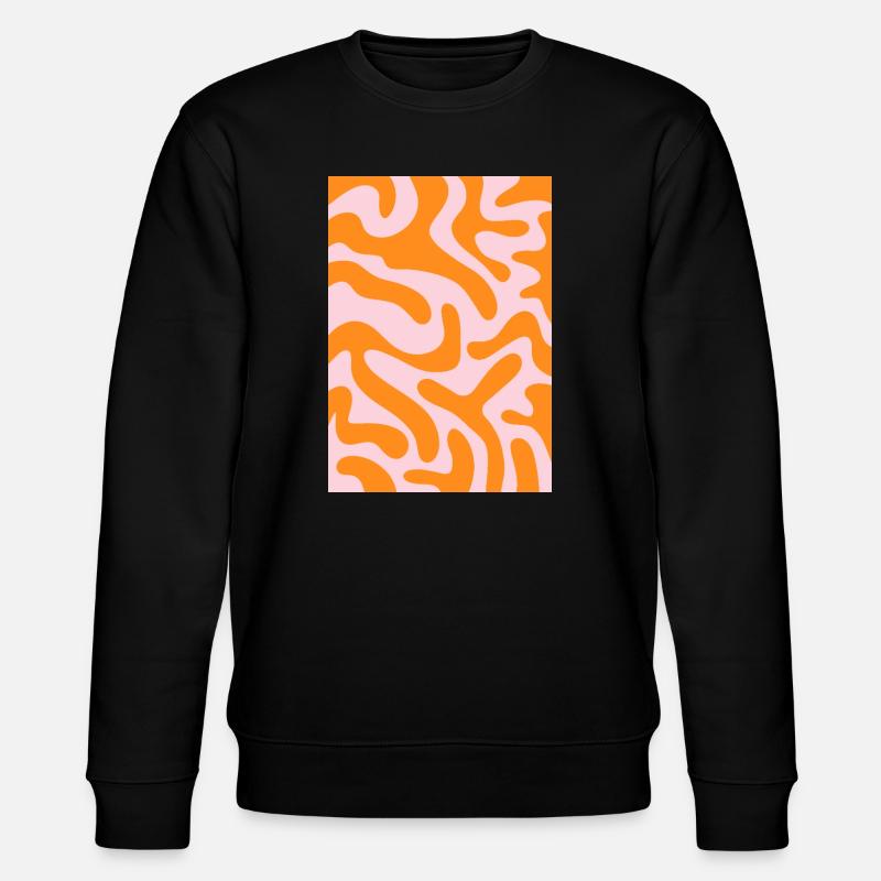 Funky tiger - orange rosa - Stanley/Stella Unisex Bio-Sweatshirt CHANGER  - Schwarz