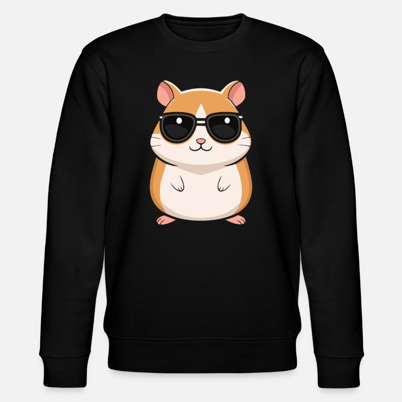 Cool Hamster with Sunglasses - Stanley/Stella CHANGER Unisex Organic Sweatshirt - black