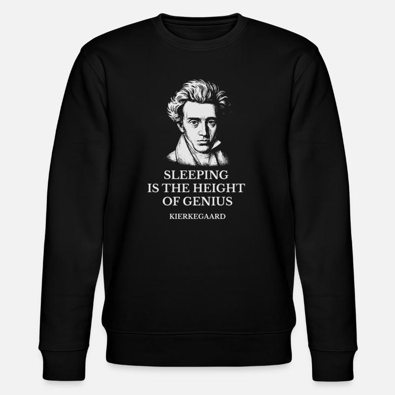 Kierkegaard Sleep Genius Tee - Stanley/Stella CHANGER Unisex Organic Sweatshirt - black