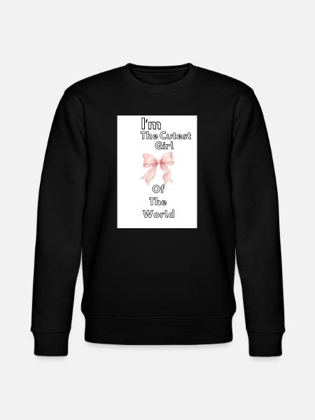 Das süßeste Mädchen der Welt - Stanley/Stella Unisex Bio-Sweatshirt CHANGER  - Schwarz