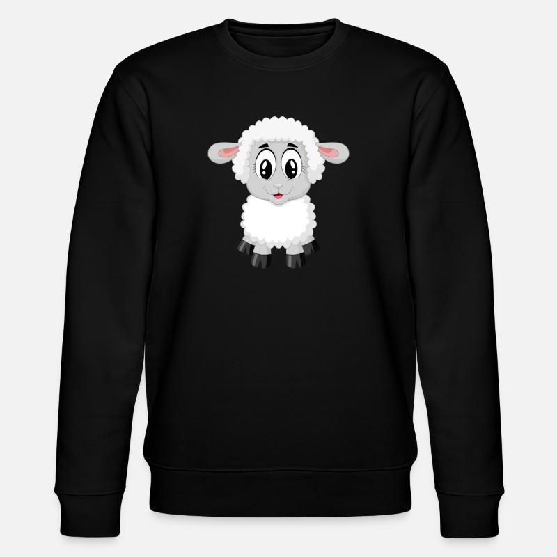 Lamm süß Kinder - Stanley/Stella Unisex Bio-Sweatshirt CHANGER  - Schwarz