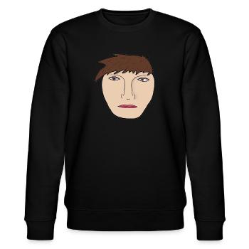 James ("PEOPLE"- Kollektion) - Stanley/Stella Unisex Bio-Sweatshirt CHANGER  - Schwarz - Vorne - Nik (191cm) & Marisol (170cm)