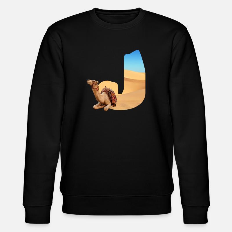 desert with camel j - Stanley/Stella CHANGER Unisex Organic Sweatshirt - black
