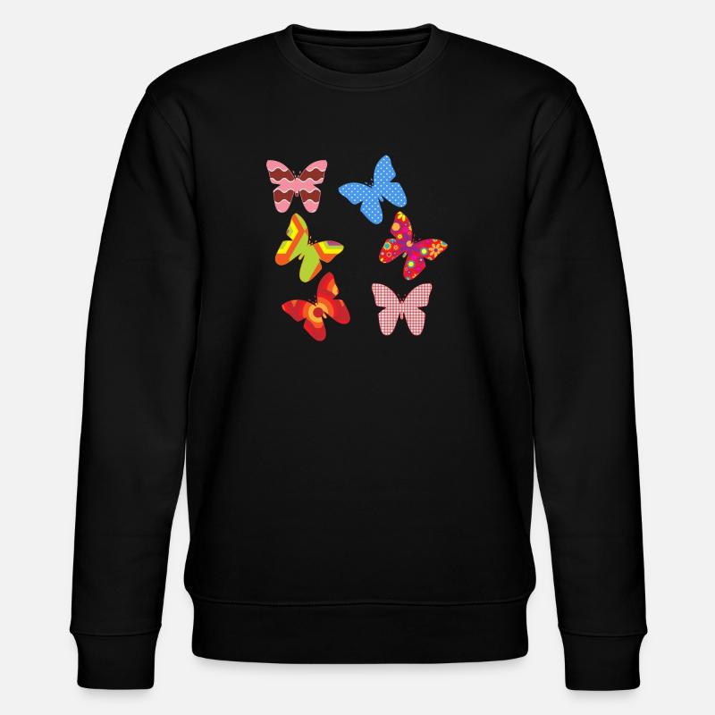 Schmetterlinge - Stanley/Stella Unisex Bio-Sweatshirt CHANGER  - Schwarz