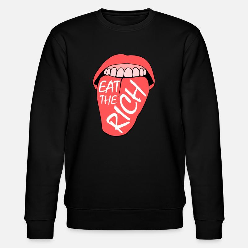 Eat the rich - Stanley/Stella Unisex Bio-Sweatshirt CHANGER  - Schwarz