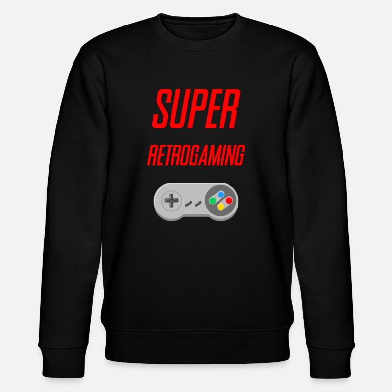 SUPER retrogaming - Stanley/Stella Unisex Bio-Sweatshirt CHANGER  - Schwarz