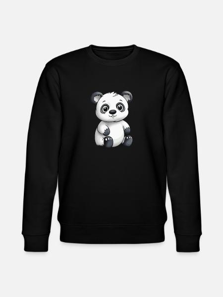Panda Animal - Stanley/Stella CHANGER Unisex Organic Sweatshirt - black