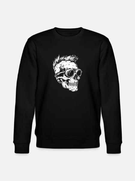 Punk Skull - Stanley/Stella CHANGER Unisex Organic Sweatshirt - black