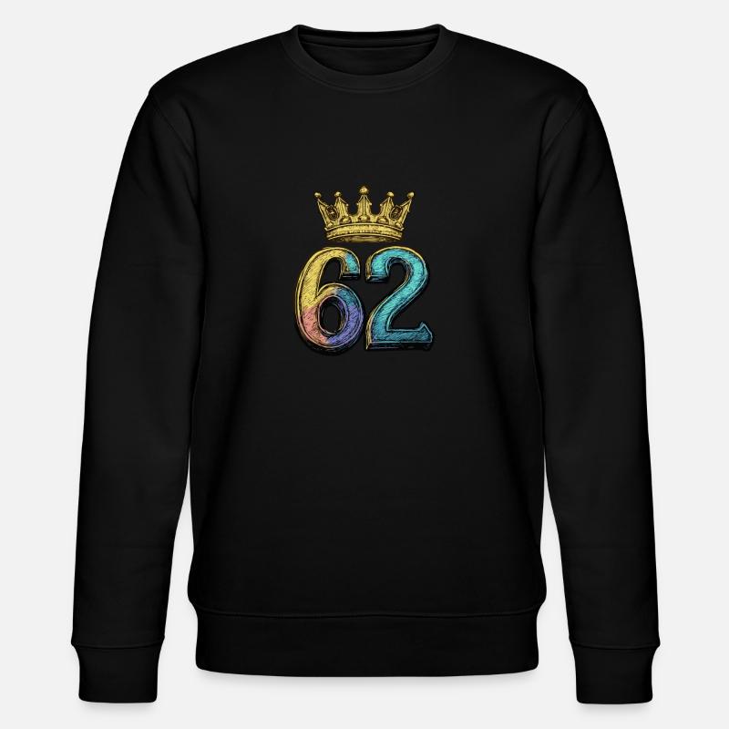 62 Number Crown - Stanley/Stella CHANGER Unisex Organic Sweatshirt - black