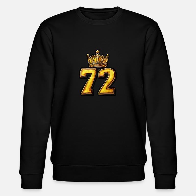 72 Zahl Krone - Stanley/Stella Unisex Bio-Sweatshirt CHANGER  - Schwarz