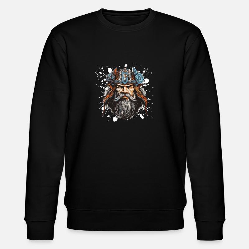 Tête Viking Guerrier Valhalla - Sweat bio CHANGER Stanley/Stella Unisexe - noir