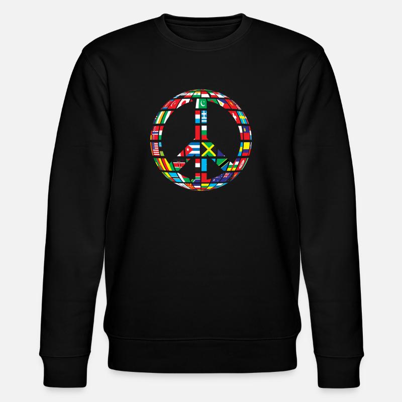 Peace Weltfrieden - Stanley/Stella Unisex Bio-Sweatshirt CHANGER  - Schwarz
