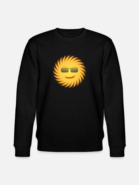 Sun with sunglasses. Gift - Stanley/Stella CHANGER Unisex Organic Sweatshirt - black