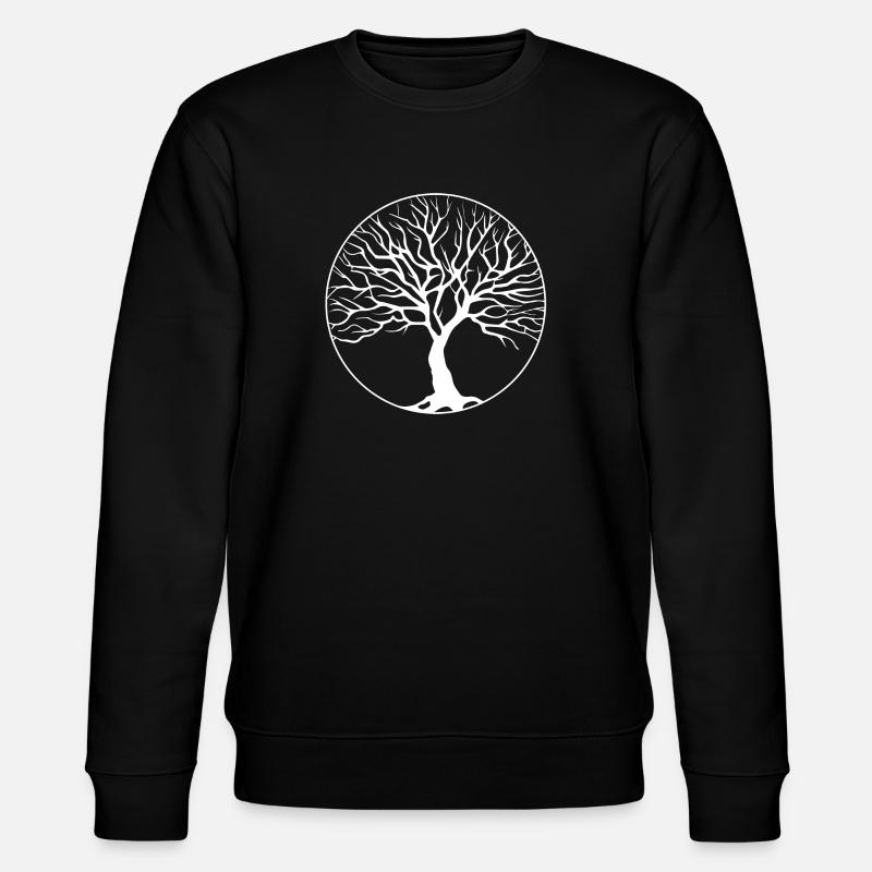 blanc cercle d'arbres - Sweat bio CHANGER Stanley/Stella Unisexe - noir